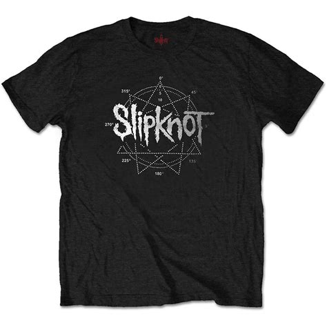 Slipknot Slipknot Mens Logo Star Diamante Slim Fit T Shirt Black