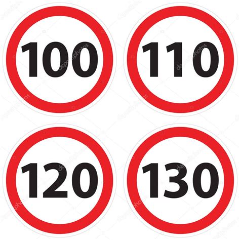 Set Speed Limit Road Signs — Stock Vector © Tktyfujvfp