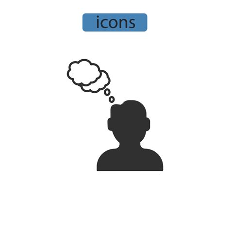 Iconos De Pensamiento Símbolo Elementos Vectoriales Para Web