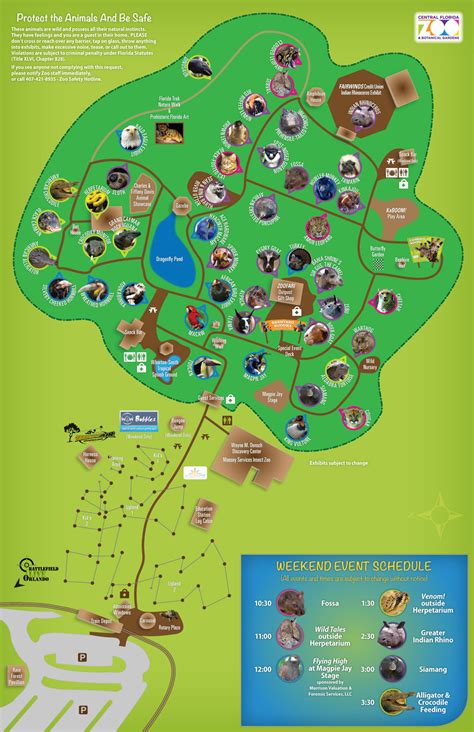 Central Florida Zoo Map Tourist Map Of English