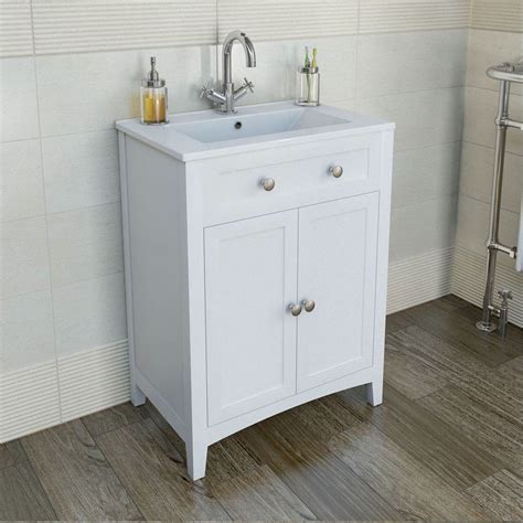 Vanity units are a practical and highly functional bathroom storage solution. The Bath Co. Camberley white floorstanding vanity unit and ...