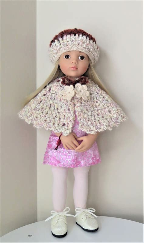 Patterns can also be moved or taken down. 18-Inch Doll Hat and Poncho