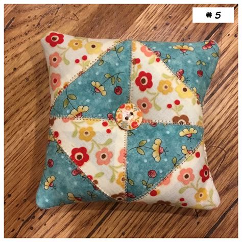 Homemade Quilted Pin Cushion Sewing Room Craft Room Crushed