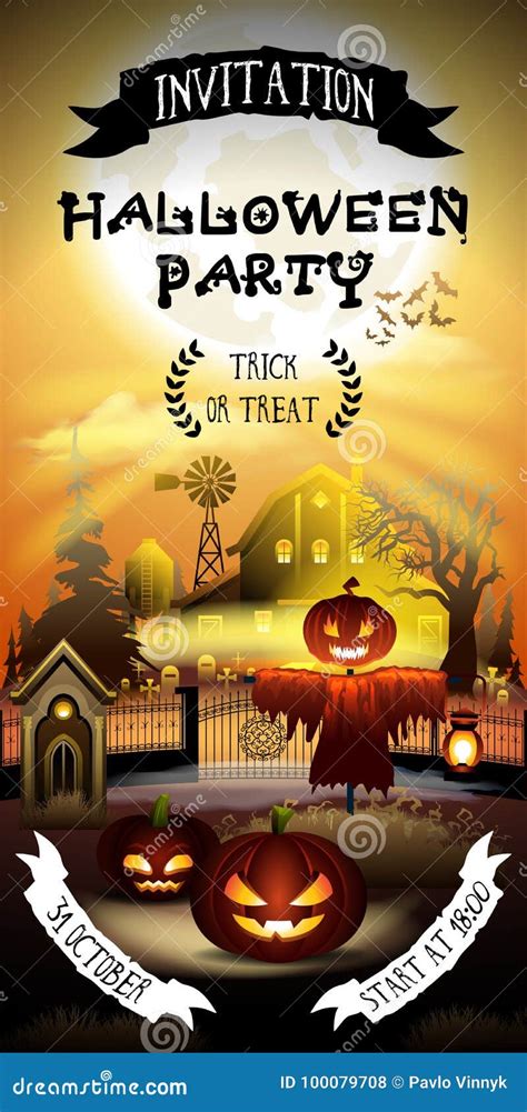 Halloween Free Entry Invitation Card for Horror Party on 31 October