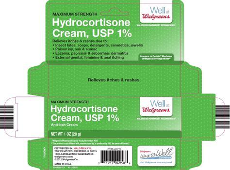 Hydrocortisone Regular Strength Walgreen Company Hydrocortisone 05g
