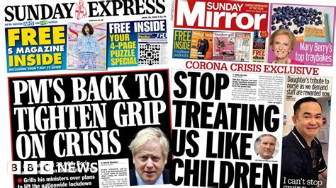 Newspaper Headlines Boris Johnson To Return Amid Lockdown Dilemma