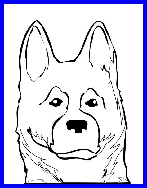 Dog Face Coloring Page At Free Printable Colorings