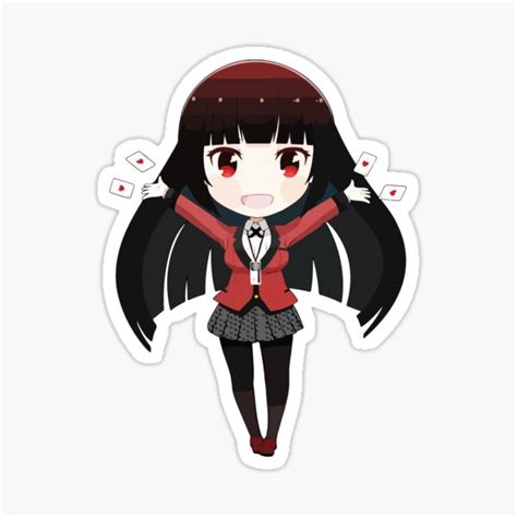 Yumeko Jabami Chibi Sticker By Mangamolly Redbubble