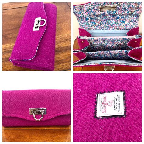 Pink Harris Tweed Ncw Emmaline Bags Clutch Wallet Harris Tweed