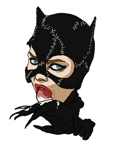 Catwoman Michelle Pfeiffer Batman Portrait Digital Art By Corvin Buchwald