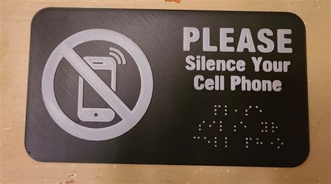 Please Silence Your Cell Phone 3d Printed Sign Etsy