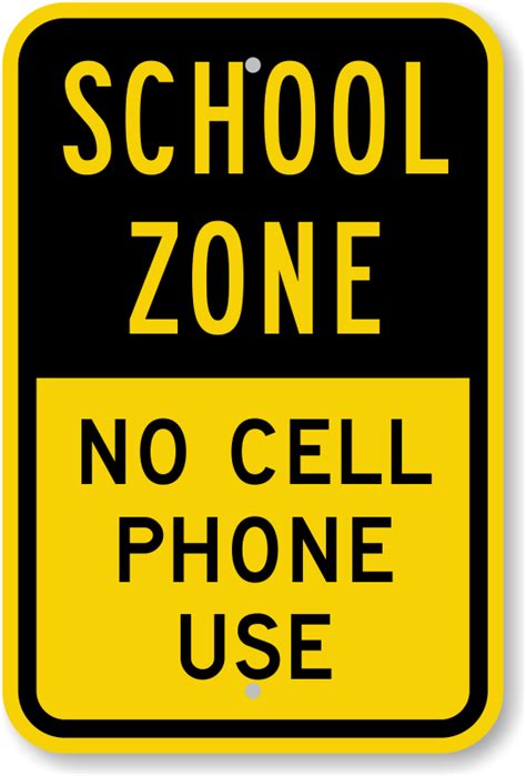School Zone No Cell Phone Use Sign Quick Delivery Sku K 0408