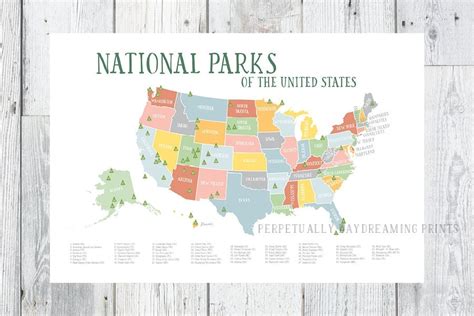 Us National Parks Map Printable United States National Parks Map
