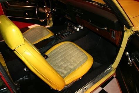 1969 Chevrolet Camaro Yellow And Black Interior Houndstooth Chevrolet