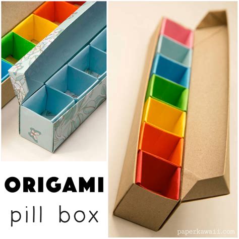 Origami Pill Box Organizer Video Tutorial Useful Origami Paper