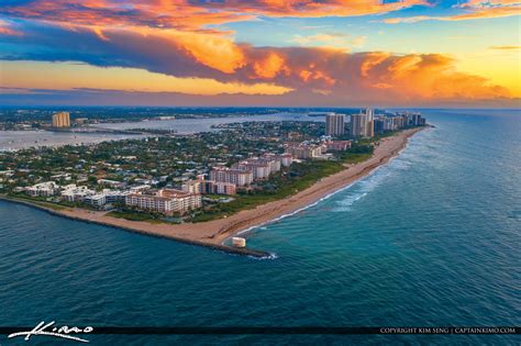 Easternmost Point In Florida Sunrise Singer Island Aerial Photography