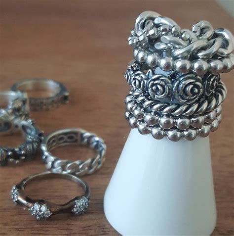 Oxidized Sterling Silver Vintage Inspired Rose Ring Rings