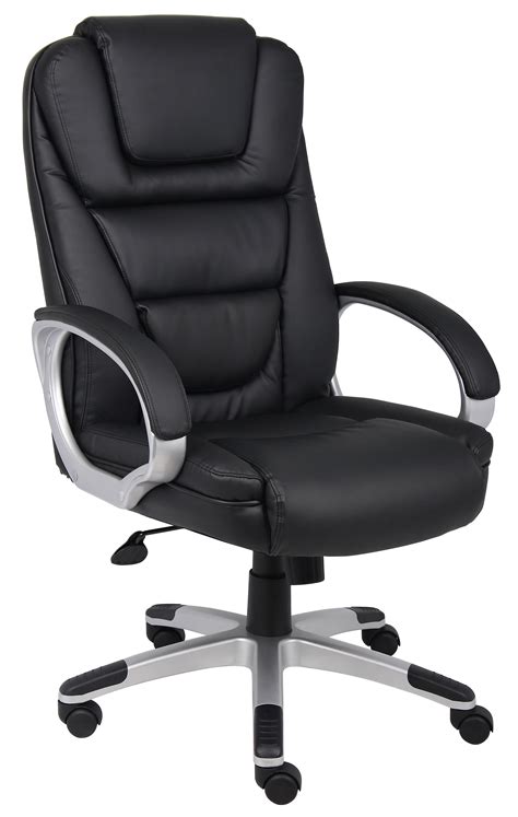 Boss Office Products Black Ntr Executive Chair With Knee Tilt