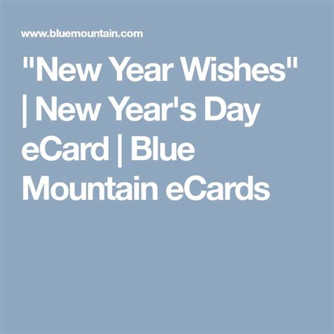 New Year Wishes New Years Day Ecard Blue Mountain Ecards New
