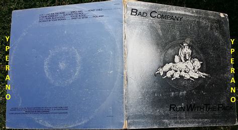 Bad Company Run With The Pack Lp Gatefold 1976 Uk Shiny Silver Cover