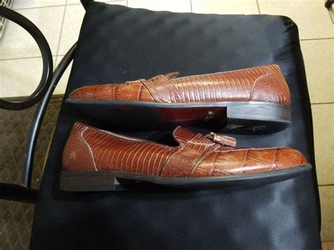 Stacy Adams Snakeskin Dress Shoe Tassel Loafer Men S Size M Used Ebay