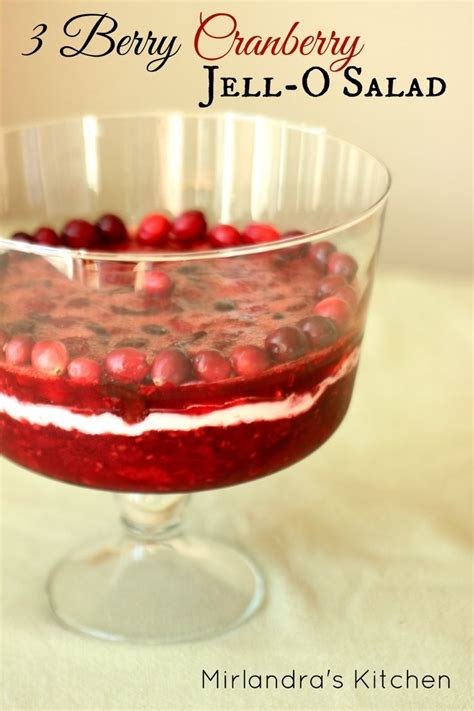 Raspberry jello, cranberry sauce, apples and pineapple make for a delicious and easy side dish to your. 3 Berry Cranberry Jell-O Salad | Recipe | Cranberry jello ...
