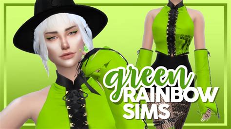 🌈💚rainbow Sims Ts4 Cas Download Youtube