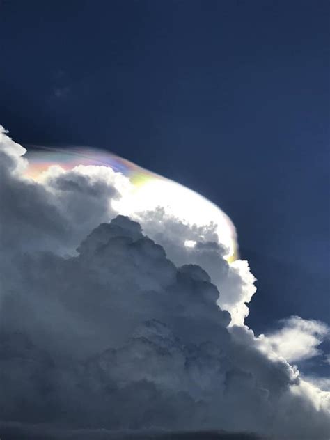 Gigantic Iridescent Cumulonimbus Cloud Over Merida Mexico Wow