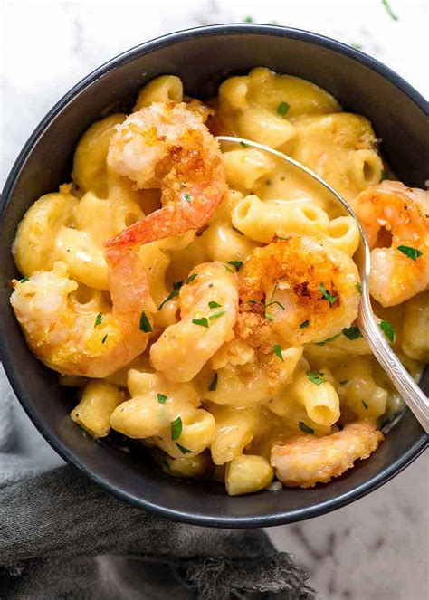 Garlic Shrimp Mac And Cheese Recipetin Eats