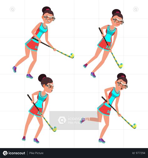 To provide a united voice to players advocating for the creation of a sustainable professional league. Premium Young Woman Field Hockey Player Vector. Grass ...