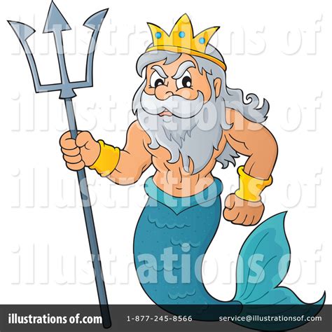 Poseidon Clipart 1456984 Illustration By Visekart