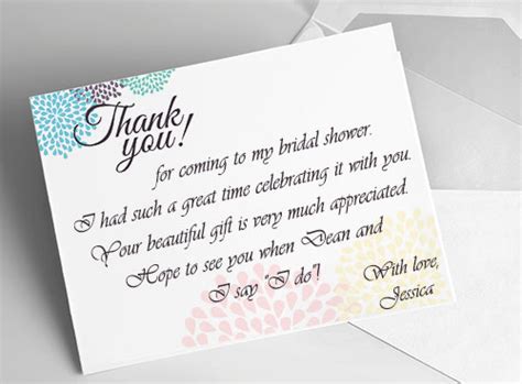 Bridal Shower Thank You Card Ideas