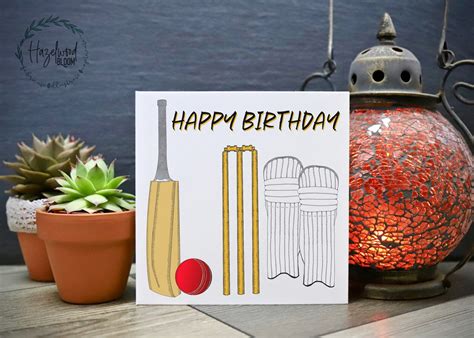 Cricket Birthday Card Original Hand Drawn Design Square Etsy