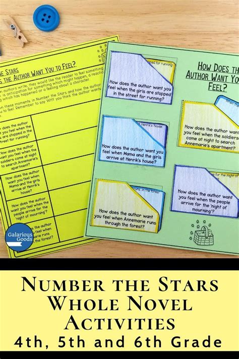 Number The Stars Novel Study Whole Novel Activities