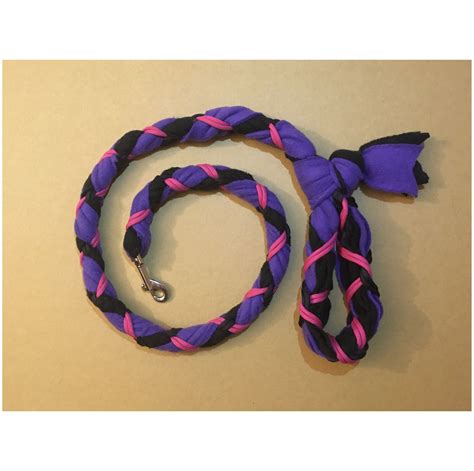 Hand Braided Dog Tug Leash With Clasp Fleece And Paracord For Walking