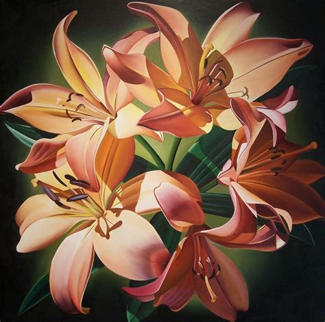 8 cards & envelopes, 2 each of 4 reproductions of original oil paintings by dyana hesson each packet of 8 comes in a clear cellophane package. No End - Blush Lilies - Dyana Hesson
