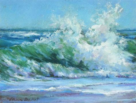 Wave Painting Pastel Seascape Original Art Unframed Coastal Art