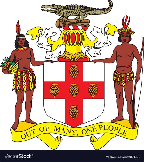 Jamaica Coat Of Arms Royalty Free Vector Image