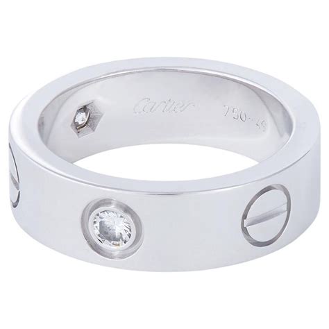 cartier white gold and diamond love ring for sale at 1stdibs cartier love ring diamond white