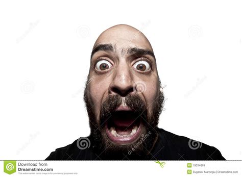 Terrified Man With A Beard Stock Photos - Image: 19334693