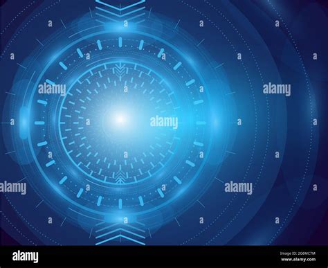 Vector Illustration Of Digital Abstract Techno Concept Colorful Lights