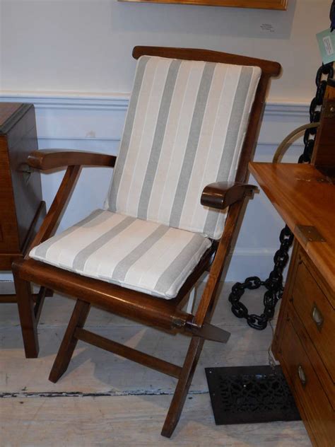 For us loungers, a similar chair made of beechwood in southwest france folds flat. Four Teak Folding Deck Chairs from Mid-Century Cruise Ship ...