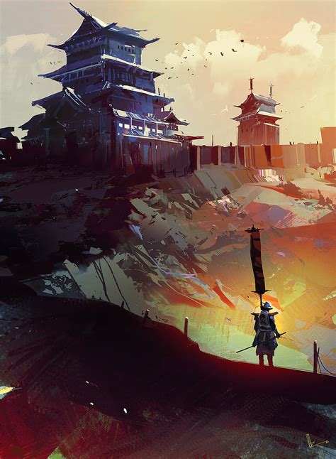 3840x2160px 4k Free Download Feudal Japan Big Building City