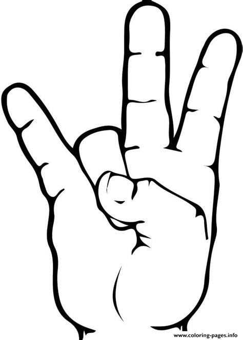 Asl Number 7 Coloring Pages Printable