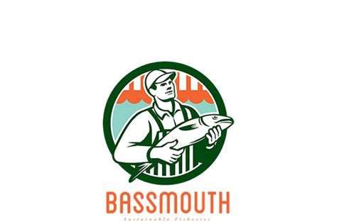 Bassmouth Sustainable Fisheries Logo Creative Logo Templates