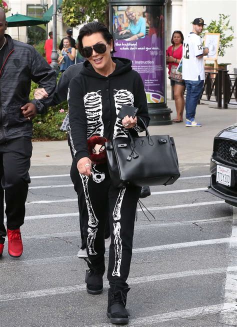 Kris Jenner Wearing A Skeleton Costume For Halloween 02 Gotceleb