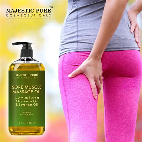 Majestic Pure Arnica Sore Muscle Massage Oil For Body