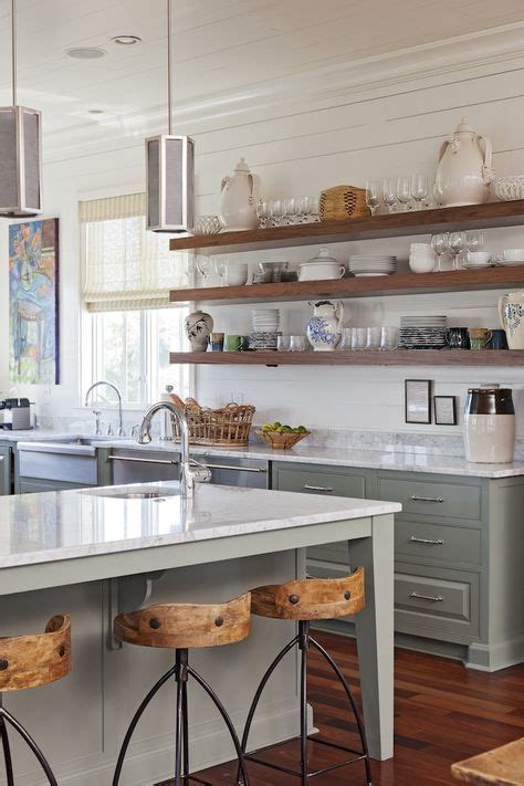 Open Kitchen Shelves Farmhouse Style Kitchen Design Kitchen Trends