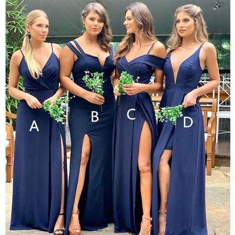 Cheap Mismatched Navy Blue Bridesmaid Dresses Mermaid · Mychicdress · Online Store Powered By