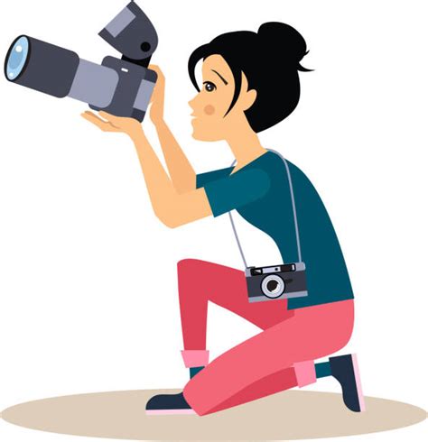 Best Woman Photographer Illustrations Royalty Free Vector Graphics